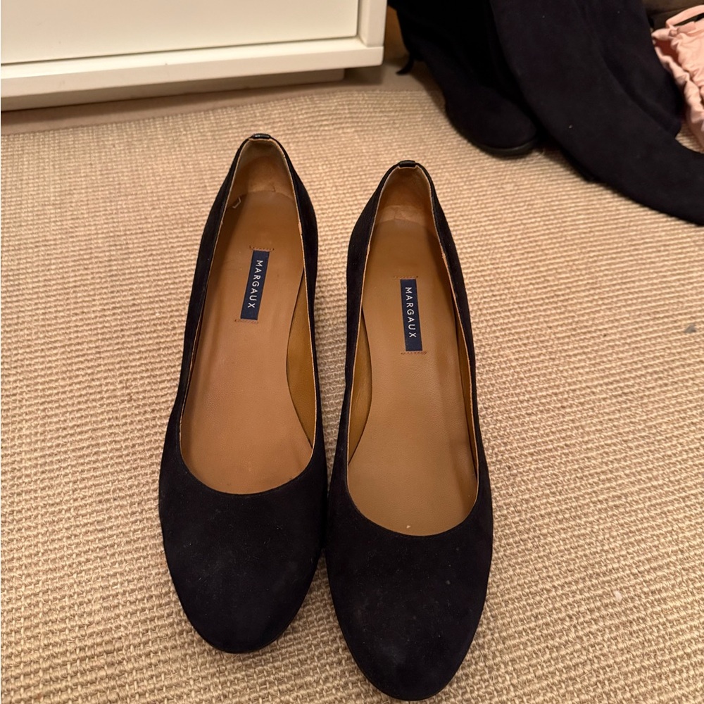 Margaux Women's Black Suede Pumps (11W)